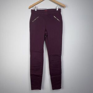 Jennifer Lopez JLO Womens Size 6L Burgundy Mid Rise Stretch Pull On Jeggings